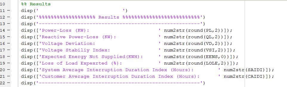 DSTATCOM and Capacitor MATLAB Code